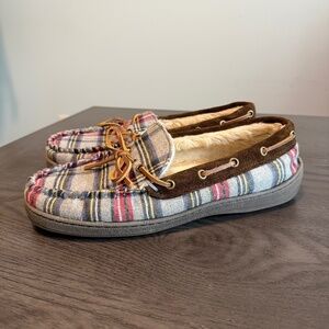 Brooks‎ Brothers Men’s Moccasin Slip On Fleece Lined Plaid Size 11 M